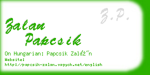 zalan papcsik business card